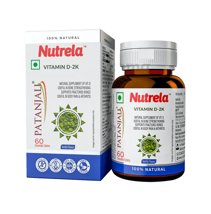 Patanjali Nutrela Vitamin D-2k Natural Chewable Tablets