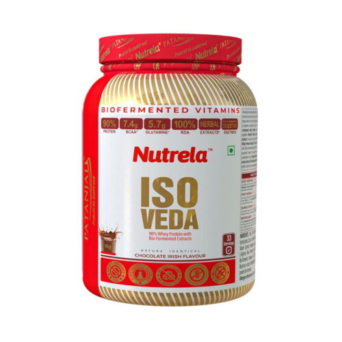 image of patanjali nutrela isoveda whey protein isolate powder